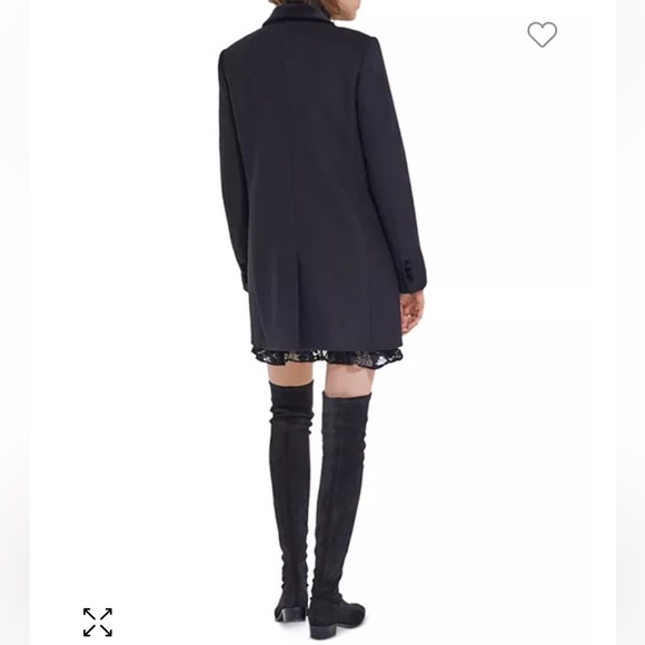 NWT The Kooples Cashmere and Wool Velvet Button double breasted Jacket Coat - Picture 17 of 17